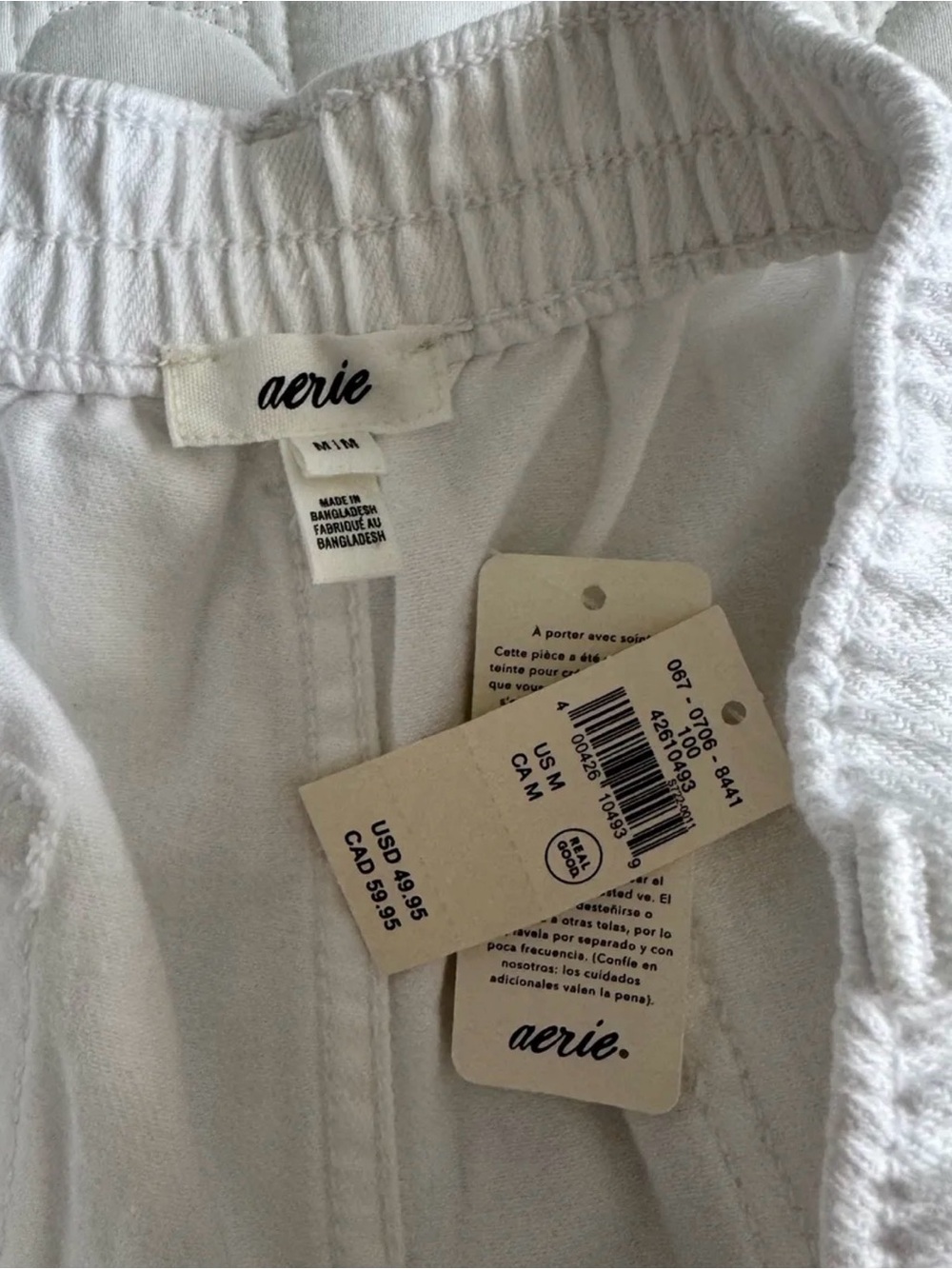 aerie White Denim Cutoff Jean Shorts - Picture 3 of 4